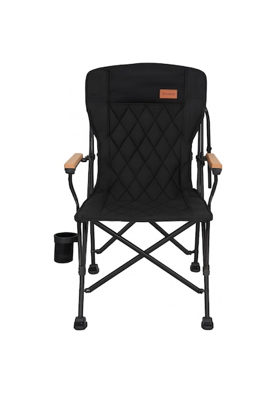 Kingcamp Polar Comfort Plus Ultra Konforlu Katlanır Kamp Sandalyesi Black Siyah