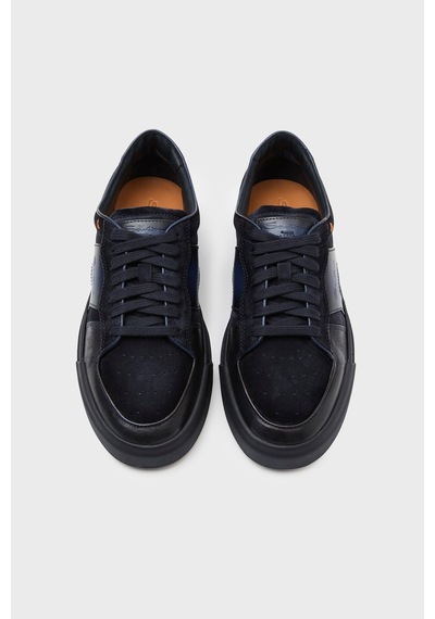 Santoni Süet Deri Sneaker Ayakkabı Erkek Ayakkabı Mbgt22221ocntgeuu60 Lacivert
