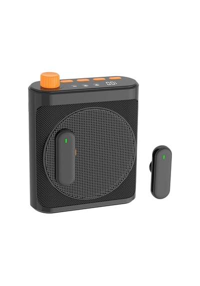 Kablosuz Yaka Mikrofonlu Megafon Taşınabilir Hoparlör, Çift Bluetooth Mikrofon, Öğretmen Rehber İçin