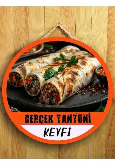 Mayeka Cafeler Tantuniciler İçin Tantuni Duvar Kapı Tablo Ahşap Askılı Pano Tabela