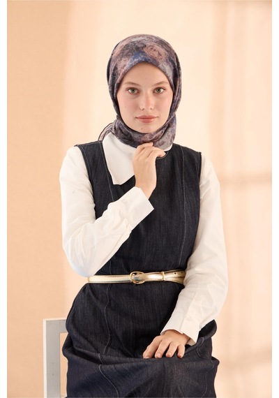Silk Home Soft Eşarp 73095-17 Eski Lavanta, Lacivert, Soğan Kabuğu, Gri