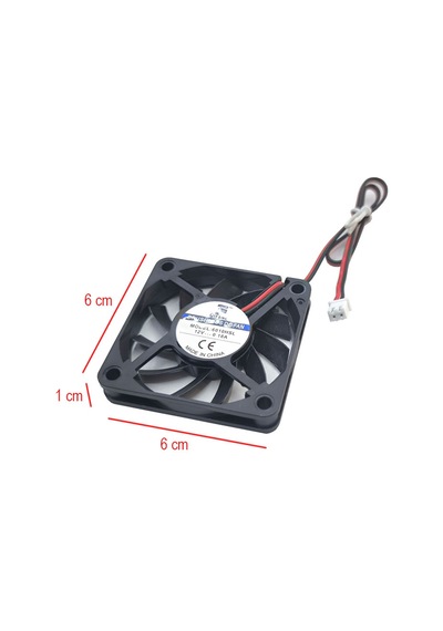 6cm 12v 2 Pinli Fan 6cmx6cmx1cm 12v 6cm Fan