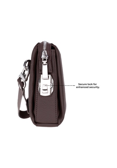 Bloominbag Forte Wrist Espresso Roast Unisex Kilitli Clutch Çanta Kahverengi
