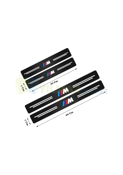 Bmw M Logo  Arma Karbon Kapı Eşiği Koruma Oto Sticker 4 Parça