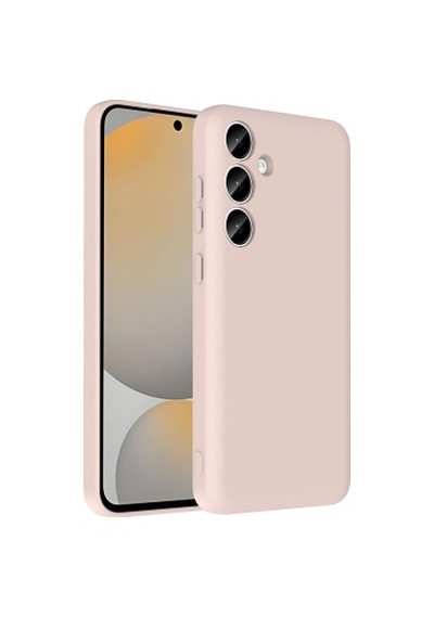 Lexroo Samsung Galaxy Uyumlu S24 Fe Kamera Korumalı Kartlık Hazneli Vitra Silikon Kılıf - Pembe