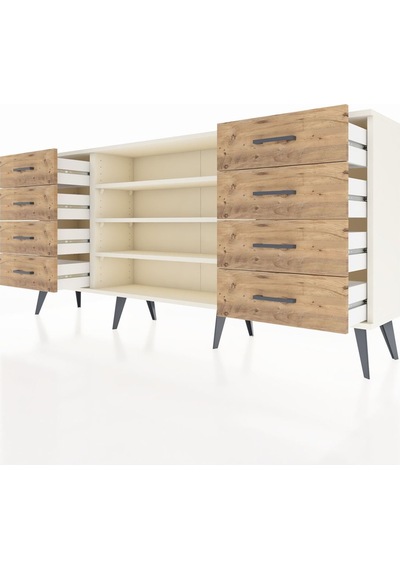 Arges Konsol 3 Raflı 8 Çekmeceli 176x30x83 Aytaşı-aytaşı/çam Aytaşı/çam Arges Konsol 3 Raflı 8 Çekmeceli 176x30x83 Aytaşı-aytaşı/çam Aytaşı/çam