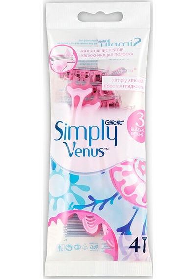 3 Adet Gillette Venüs Simply3 Kullan At Tıraş Bıçağı 4'lü