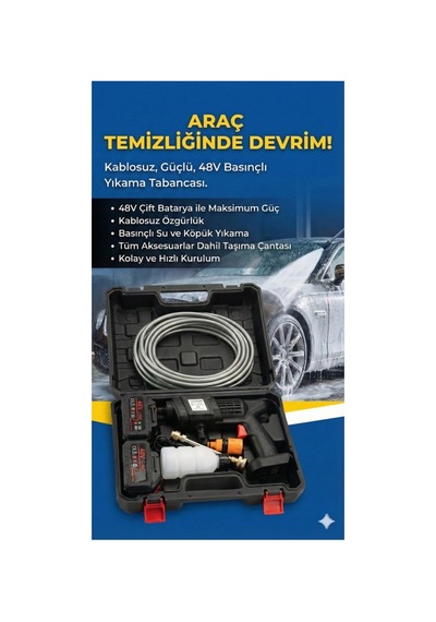 48v Şarjlı Çift Bataryalı Taşınabilir Basınçlı Oto Elx28697-f6697