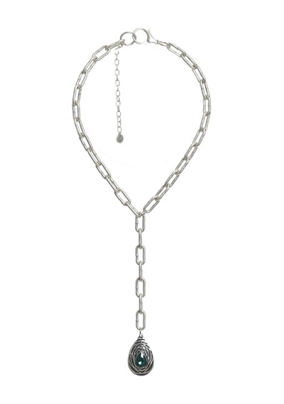 Labalaba Kadın Antik Gümüş Kaplama 2' Li Damla Uçlu Kolye& Choker Gümüş