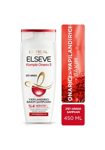 Elseve Komple Onarıcı 5 Yapılandırıcı 2 in 1 Bakım Şampuanı 450 ML