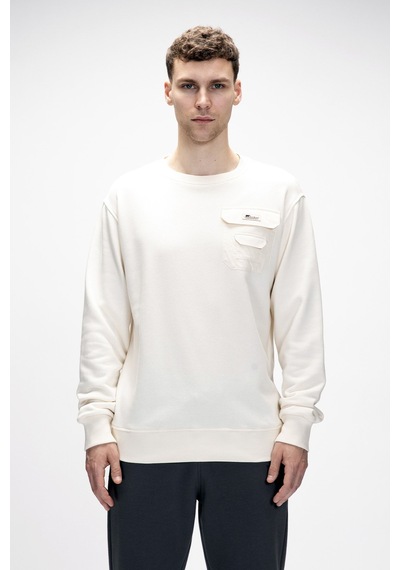 Bad Bear Rise Marshmallow Crewneck Erkek Sweatshirt Beyaz