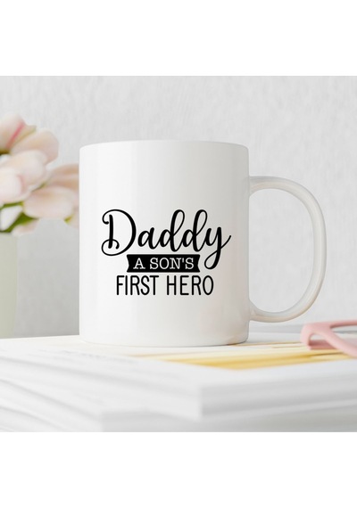 Babalar Günü 5.tasarım Daddy A Son's First Hero Kupa Bardak Çok Renkli