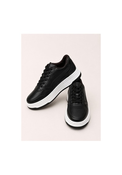Yalçın Erkek Siyah Sneaker Kalın Taban Ortopedik Günlük Spor Ayakkabı Siyah - 880302228 Siyah