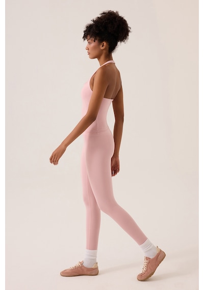 Los Ojos X Ece Pembe Yüksek Bel Spor Tayt Mono Leggings Pembe Pembe