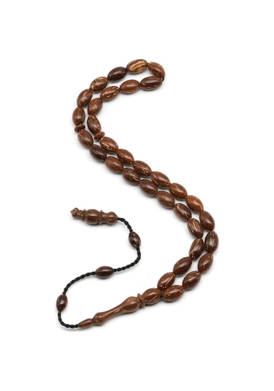 Sırçalı Kuka Ağacı Tesbih 6 X 10 Mm Beyzi Kesim - T-1829