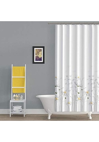 Daisy Banyo Perdesi, Duş Perdesi Çift Kanat 120x200cm Çok Renkli