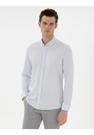 Pierre Cardin Erkek Açık Mavi Gömlek Desenli 50301583-vr003 Açik Mavi