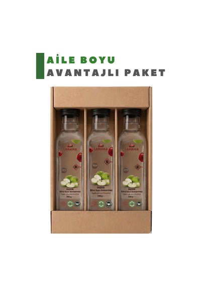 Organik Elma Suyu Konsanteresi 330g X 3 Aile Boyu Avantajlı Paket