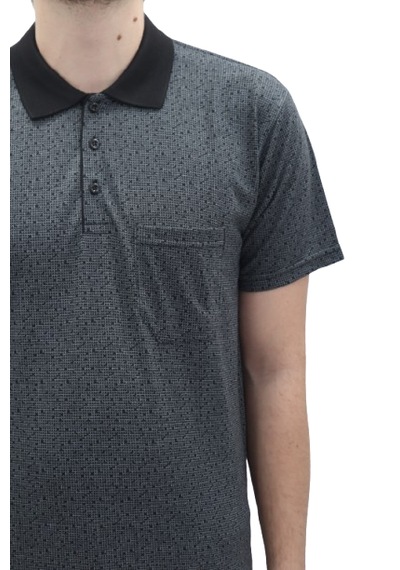 Santa Dmctekstil Erkek Jakarlı Desenli Klasik Kesim Rahat Kalıp Tek Cepli Polo Yaka T-shirt Siyah Santa Dmctekstil Erkek Jakarlı Desenli Klasik Kesim Rahat Kalıp Tek Cepli Polo Yaka T-shirt Siyah