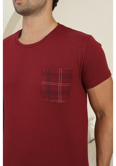 Sude Homewear Erkek Kısa Kol Şortlu Pijama Takımı Bordo