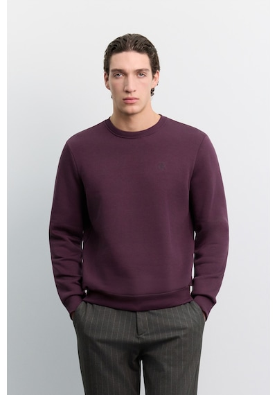 Avva Erkek Bordo Bisiklet Yaka 3 İplik Şardonlu -5 Dereceye Dayanıklı Regular Fit Sweatshirt A62y1291