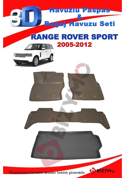 Land Rover Sport 2005-12 Bej Havuzlu Paspas Ve Bagaj Seti Bizymo Bej