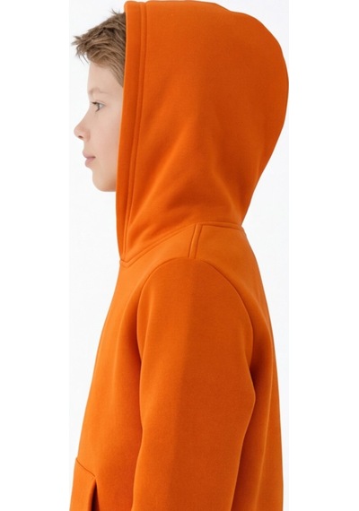 Esila Kids Çocuk Eşofman Takımı Kapüşonlu 3 İp 5-10 Yaş Turuncu