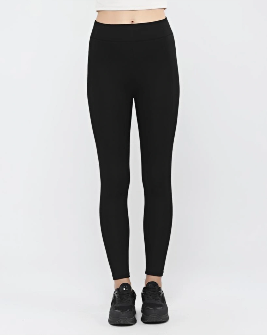 Thiff Gymwear Kadın Siyah Toparlayıcı Sıkılaştırıcı Çelik Örme Tayt SiYAH