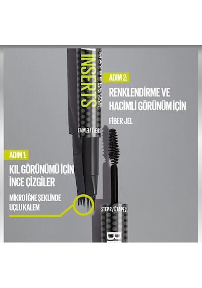 Maybelline New York Brow Insert Çift Uçlu Kaş Kalemi 04 Medium Brown