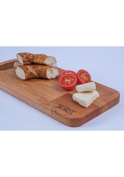 İroko L Kayın Ahşap Kesme Tahtası 30x13,5 Cm Doğal, Dayanıklı, El Yapımı Mutfak Sunum Tahtası Ahşap