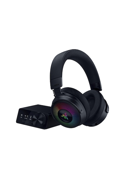 Kraken V4 Pro - Kontrol Hub'lı Kablosuz Oyun Kulaklığı - Sensa Hd Haptikler Oled Kontrol Hub'ı, Triforce 40mm Sür