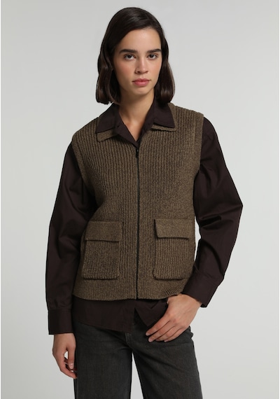 Colin's Colins Regular Fit Polo Yaka Düz Kadın Yeşil Hırka Cl1083317 Q1.v1 Kml Haki