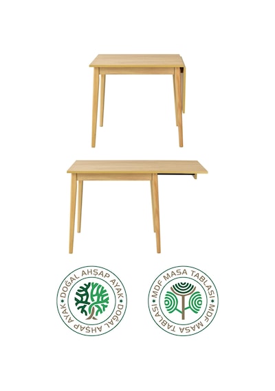 Vilinze Ege Sandalye Avanos Ahşap Mdf Mutfak Masası Takımı - 70x120 Cm Çok Renkli Vilinze Ege Sandalye Avanos Ahşap Mdf Mutfak Masası Takımı - 70x120 Cm Çok Renkli