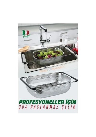 Transformacion Lavabo Süzgeci Ayarlanabilir Kevgir 304 Paslanmaz Çelik 721523 Belirtilmemiş