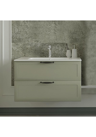 Denko Beyoğlu 85 Cm Mdf Gri Banyo Dolabı Takımı + Boy Dolabı Gri