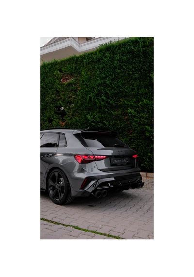2025+ Audi A3 S Line Tavan Spoiler Piano Black Abs Arka Üst Spoiler Bagaj Üstü
