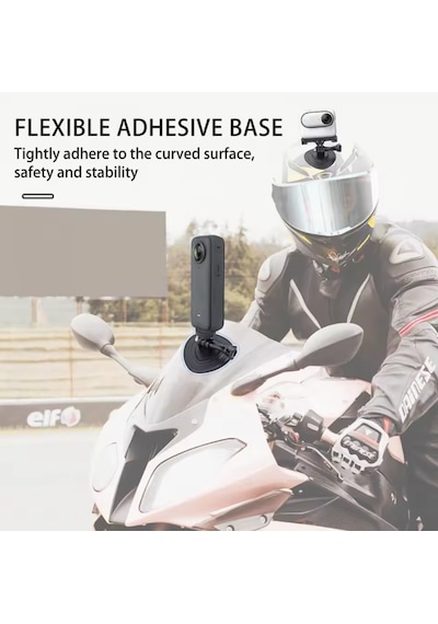 Aksiyon Kamera Yapıs Kanlı Esnek Montaj Aparatı Insta360 X5/x4/ace Pro 2/osmo/ Pocket 3/4 /action 5/ Gopro 13 Siyah