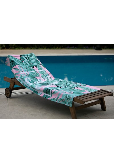 Yorka Design Sweet Summer Yaprak Desenli Plaj Havlusu