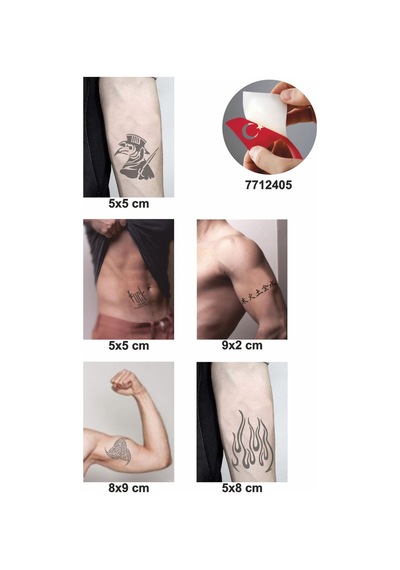 Herşey Konrol Altında 5 Adet Geçici Dövme Kına Şablonu Altın