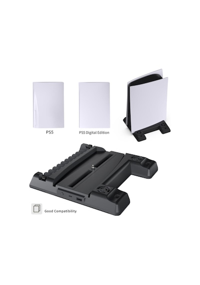 Dobe Ps5 Uyumlu Multifunctional Turbo Soğutucu Şarj Ve Stand Seti