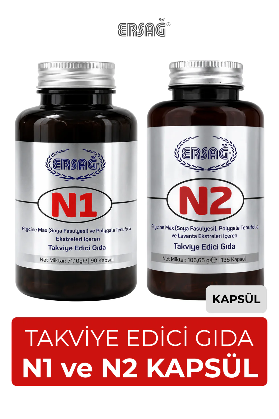 Ersağ N1 Ve N2 Kapsül Takviye Edici Gıda