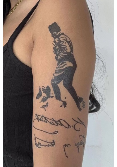 Caş Dekorasyon Atatürk İmzası Geçici Dövme Tattoo