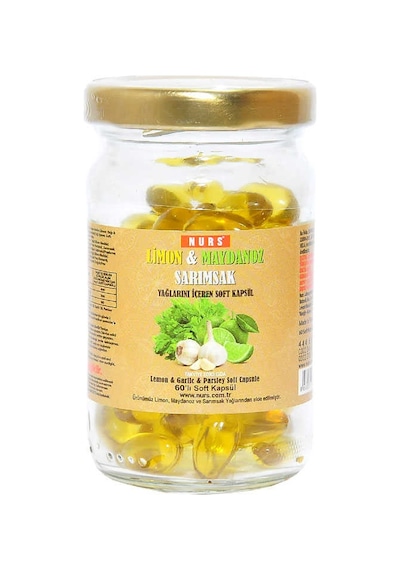 Nurs Limon Maydanoz Sarımsak Kürü Soft Jel 6 x 60 Kapsül
