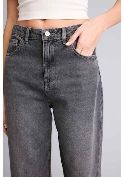Defacto 90s Wide Leg Yüksek Bel Uzun Jean Pantolon F2943ax25wnnm36 Antrasit
