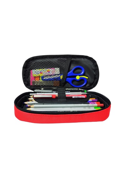 Jacbag Oval Medium Mercan Pembe Kız Çocuk Kalem Çantası Çok Renkli