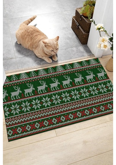 Örme Dekoratif Kapı Önü Paspası Dekoratif Kapı Paspası Dış Mekan Paspas Ev Içi Paspası 45x70cm Diğer
