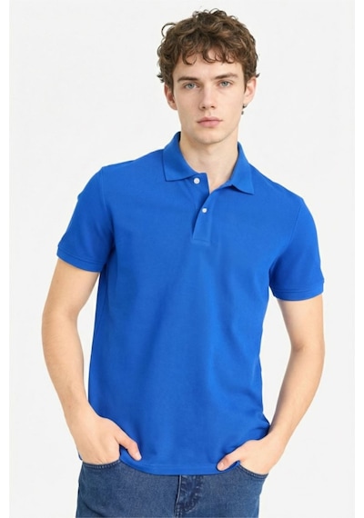 Defacto %100 Pamuk Polo Tişört E9504ax26spbe835 Mavi-be835