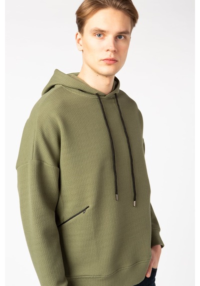 Vigoss Erkek Kapşonlu Sweatshırt 62170-00377 Haki