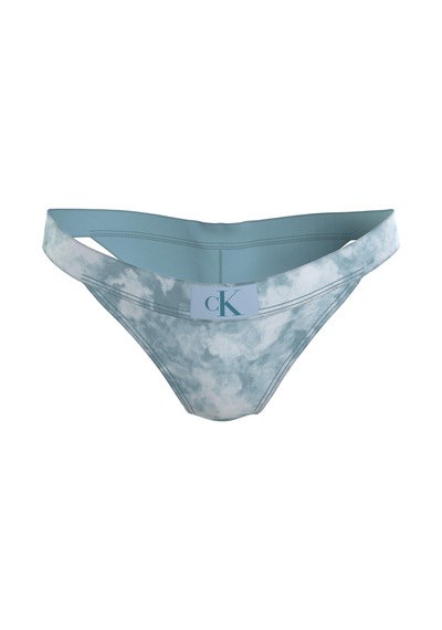 Calvin Klein Brazılıan-prınt Kadın Mavi Bikini Altı