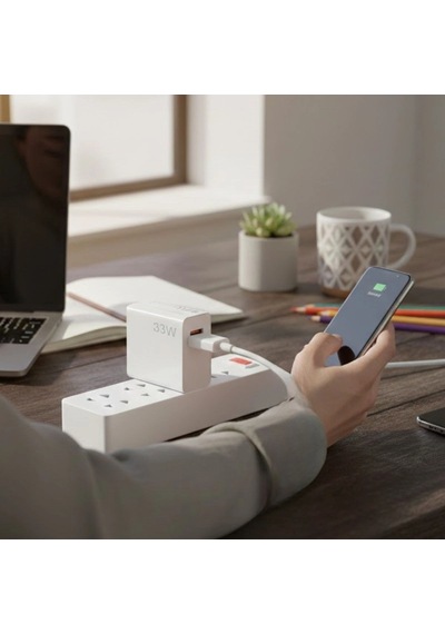 33w Hızlı Şarj Adaptörü - Type-c Kablolu, Usb Çıkışlı, Akıllı Şarj Destekli Duvar Tipi Şarj Cihazı Bx40